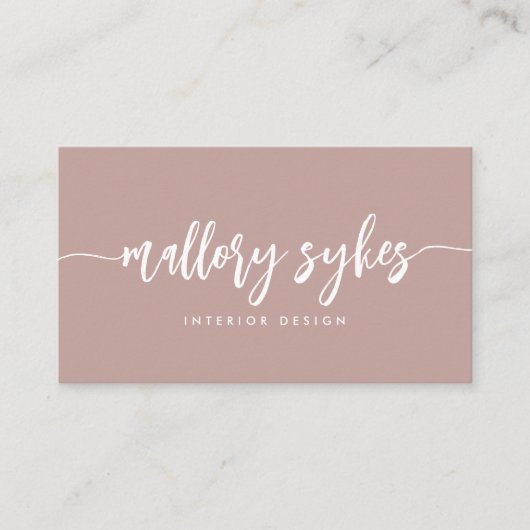 Roos Clay | Modern Signature Script Visitekaartje (Voorkant)