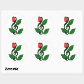 Roos Clef Ronde Sticker (Vel)