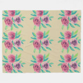 Roos Cluster Medley Fleece Deken (Voorkant (Horizontaal))