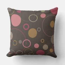 Roos Coffee Bean Mocha cirkels Kussen