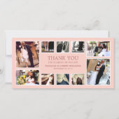 ROOS COLLAGE | BRUILOFT BEDANKT KAART (Voorkant)