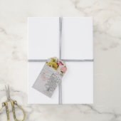 Roos Collage Cadeaubijslage Cadeaulabel (Met Touw)