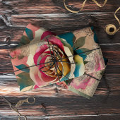 Roos collage decoupage Tissuepapier