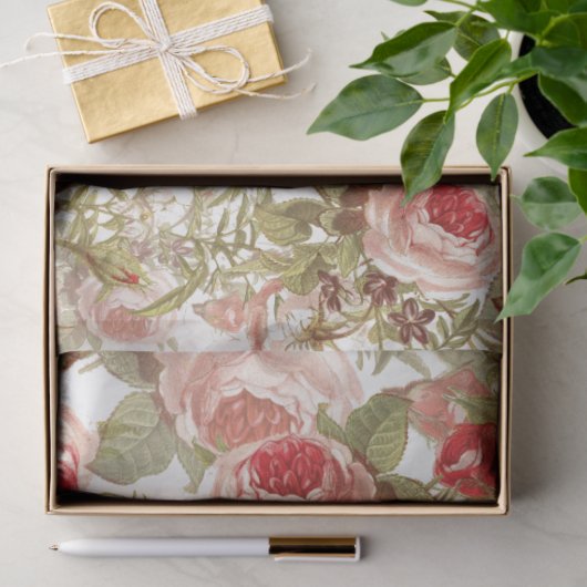  Roos Collage Tissue Tissuepapier (Geschenk)