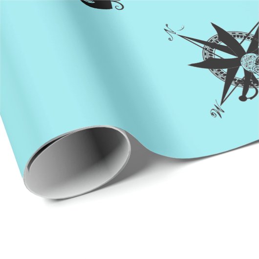 Roos compass met Cross-Blades Cadeaupapier (Rol Hoek)