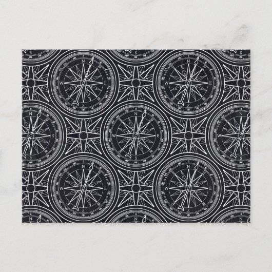 Roos compass Patroon Briefkaart (Voorkant)