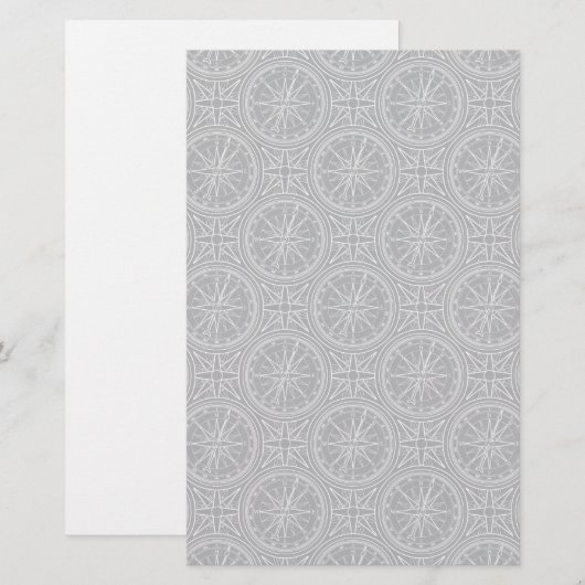 Roos compass Patroon Briefpapier (Voorkant / Achterkant)