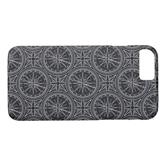 Roos compass Patroon Case-Mate iPhone Case (Achterkant (Horizontaal))