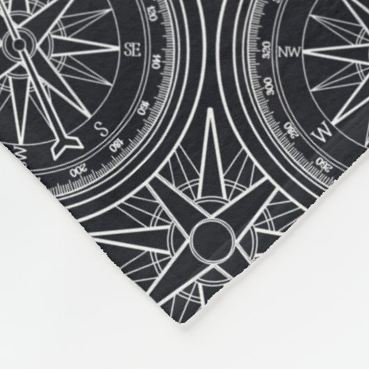 Roos compass Patroon Fleece Deken (Hoek)