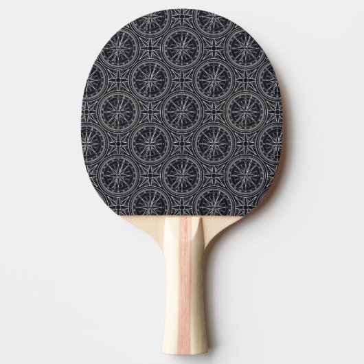 Roos compass Patroon Tafeltennisbatje (Voorkant)