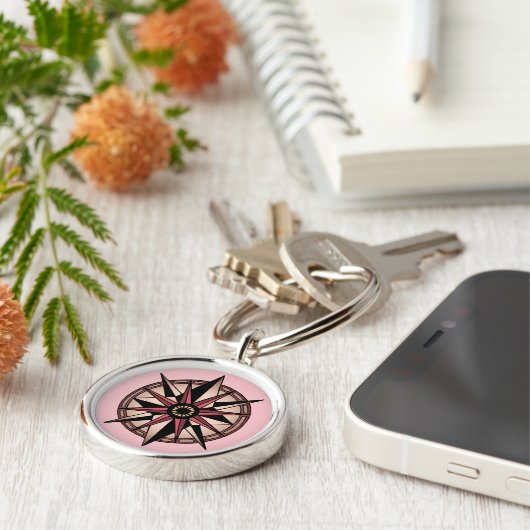 roos compass star sleutelhanger (Zijkant)