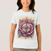 Roos Compass T-Shirt Design (Voorkant)