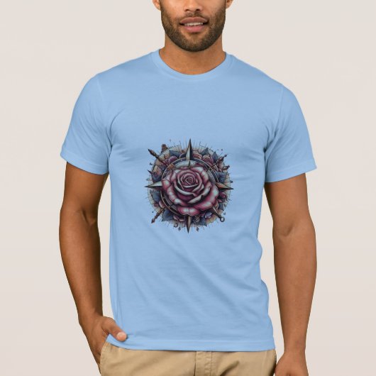 Roos Compass T-Shirt Design (Voorkant)