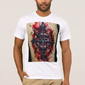 roos Compass Tattoo T-Shirt: roept spirit, liefde  T-shirt (Voorkant)