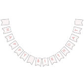 Roos Confetti Waterverf Stippen Bunting Flag Vlaggetjes (Alle)