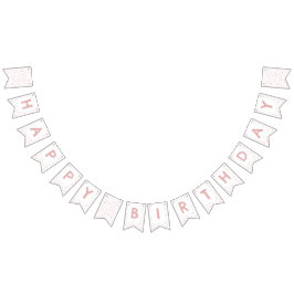 Roos Confetti Waterverf Stippen Bunting Flag Vlaggetjes