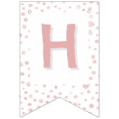 Roos Confetti Waterverf Stippen Bunting Flag Vlaggetjes (Tweede vlag)