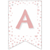 Roos Confetti Waterverf Stippen Bunting Flag Vlaggetjes (Derde vlag)