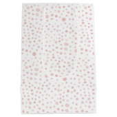 Roos Confetti Waterverf Stippen Gift Bag Medium Cadeauzakje (Achterkant)