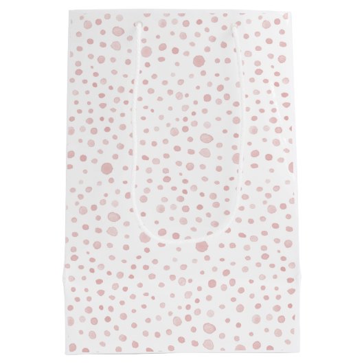 Roos Confetti Waterverf Stippen Gift Bag Medium Cadeauzakje (Achterkant)