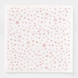 Roos Confetti Waterverf Stippen Papier servet