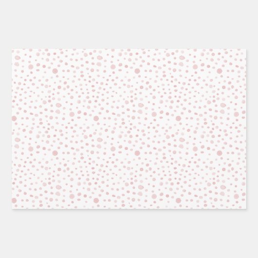 Roos Confetti Waterverf Stippen Wrapping Paper (Voorkant 2)