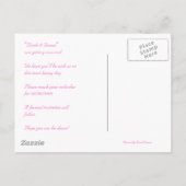 Roos coördinerende items beklimmen aankondigingskaart (Achterkant)