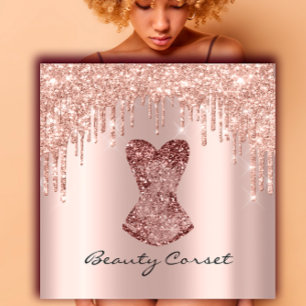 Roos Corset Vrijgezellenfeest Weddenschap Vierkante Visitekaartje