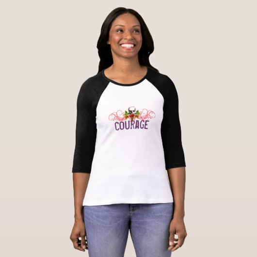 Roos Courage Tri-Blend Shirt (Voorkant volledig)