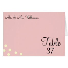 Roos Cream Polka Dotsl Wedding Table Kaarten