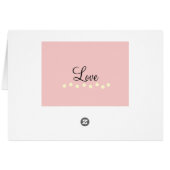 Roos Cream Polka Dotsl Wedding Table Kaarten (Achterkant Horizontaal)