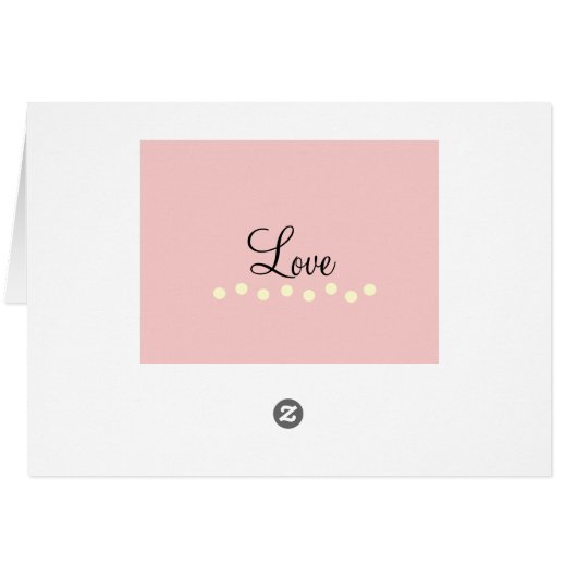 Roos Cream Polka Dotsl Wedding Table Kaarten (Achterkant Horizontaal)