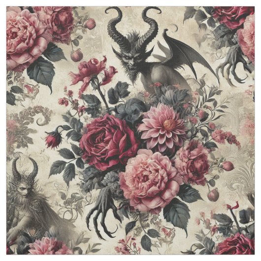 Roos crematorium - Gothic Statement Tegel Stof (Swatch)