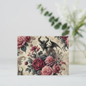 🔥 Roos Crematorium – Gotisch Victoriaans Feestdagenkaart (Staand voorkant)