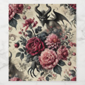 🔥 Roos Crematorium – Gotisch Victoriaans Wijn Etiket (Enkel label)