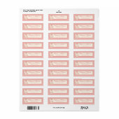 Roos/Creme Bruiloft Cake retour adres label (Full Sheet)