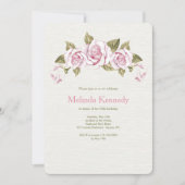 Roos Crescent Invitation Kaart (Voorkant)