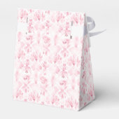 Roos Crest w / Bow | Monogram bruiloft Bedankdoosjes (Achterkant)