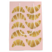 Roos Croissant Cadeaubag Medium Cadeauzakje (Achterkant)
