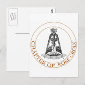 Roos Croix Scottish Rite Briefkaart (Voorkant / Achterkant)