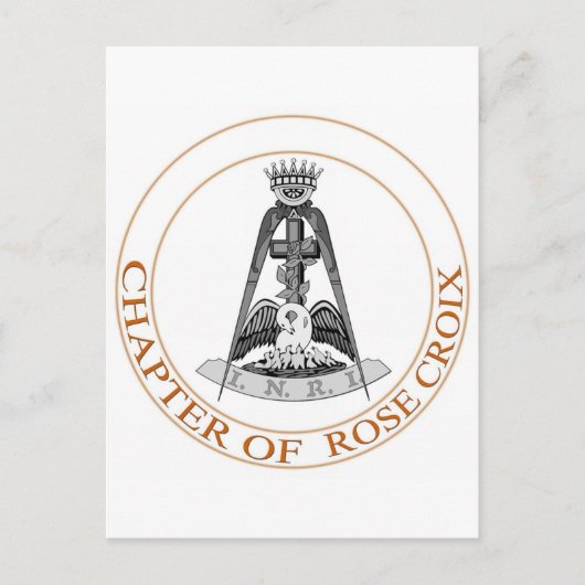 Roos Croix Scottish Rite Briefkaart (Voorkant)