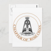 Roos Croix Scottish Rite Symbol Briefkaart (Voorkant / Achterkant)
