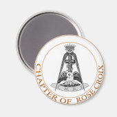 Roos Croix-symbool Magneet (Voorkant / Achterkant)