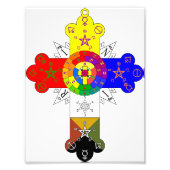 Roos Cross Lamen Foto Afdruk (Voorkant)