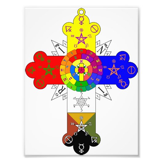 Roos Cross Lamen Foto Afdruk (Voorkant)