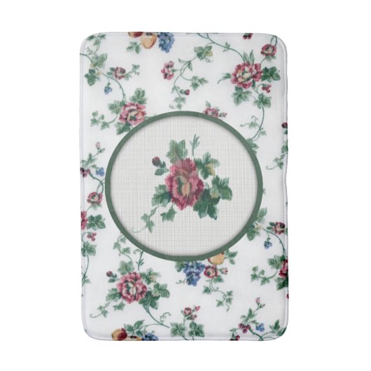 Roos Cross Stitch Bath Mat (Voorkant Verticaal)