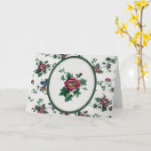 Roos Cross Stitch Verjaardag Kaart (Gele Bloem)