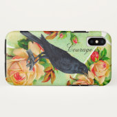 Roos Crow Courage Case-Mate iPhone Case (Achterkant (horizontaal))