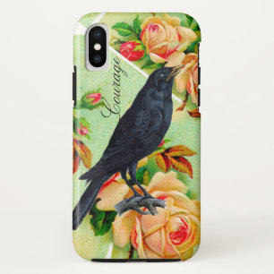 Roos Crow Courage iPhone X Hoesje