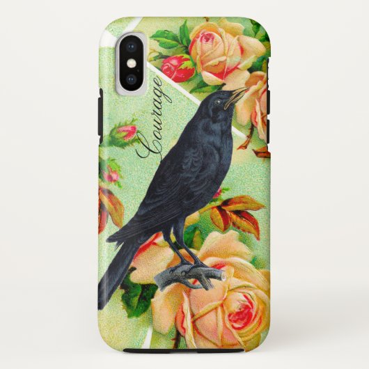 Roos Crow Courage Case-Mate iPhone Case (Achterkant)